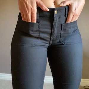 Black bootcut jeans